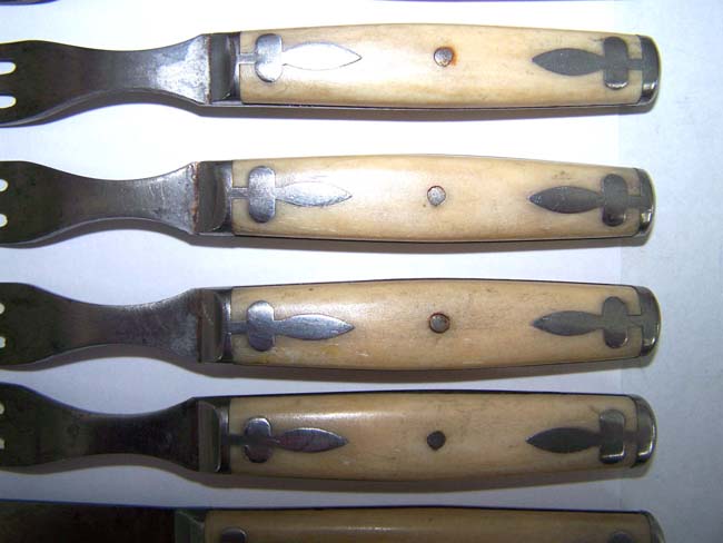 A set of late 19th Bone Handled Forks and Knives — image 2